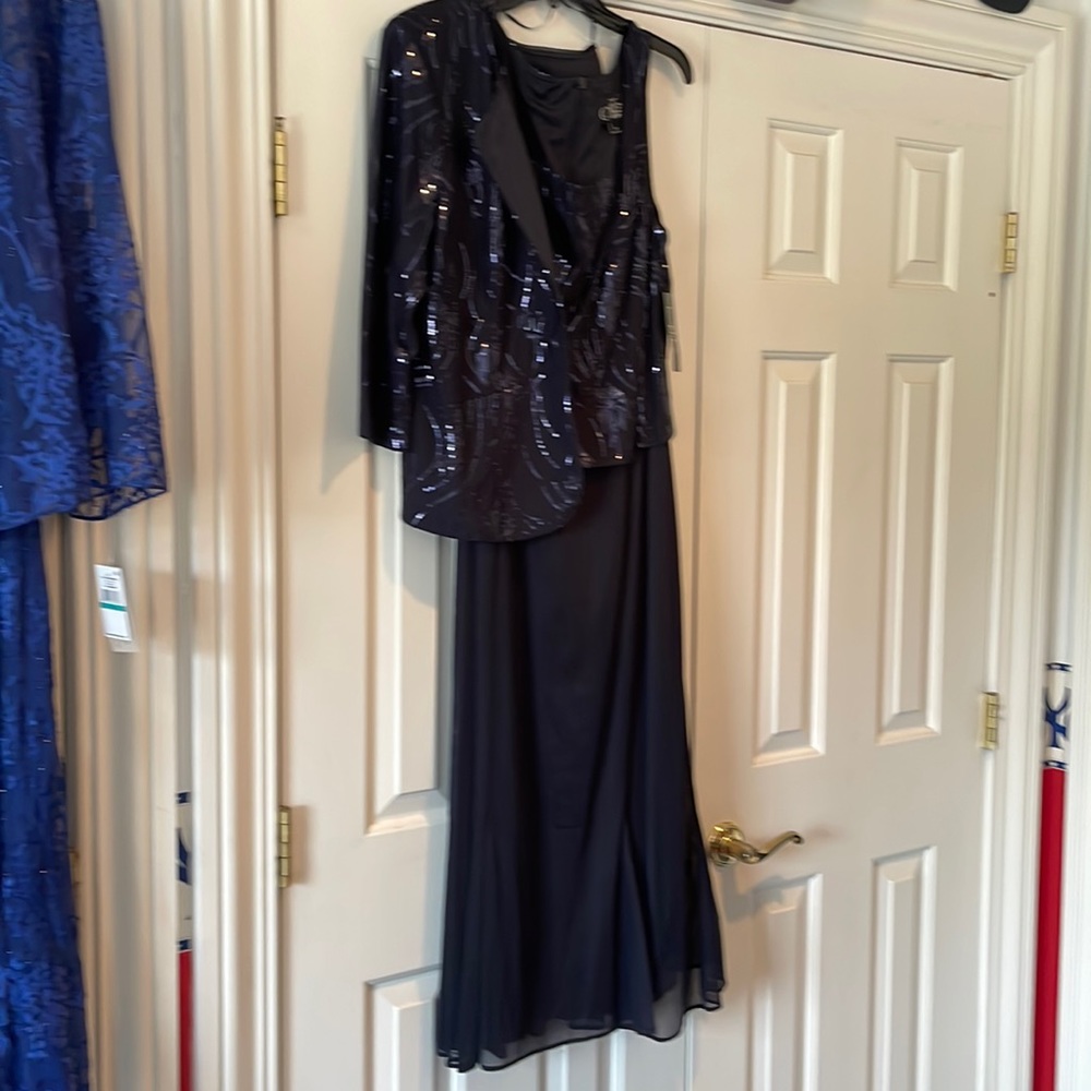 NWT full length navy gown